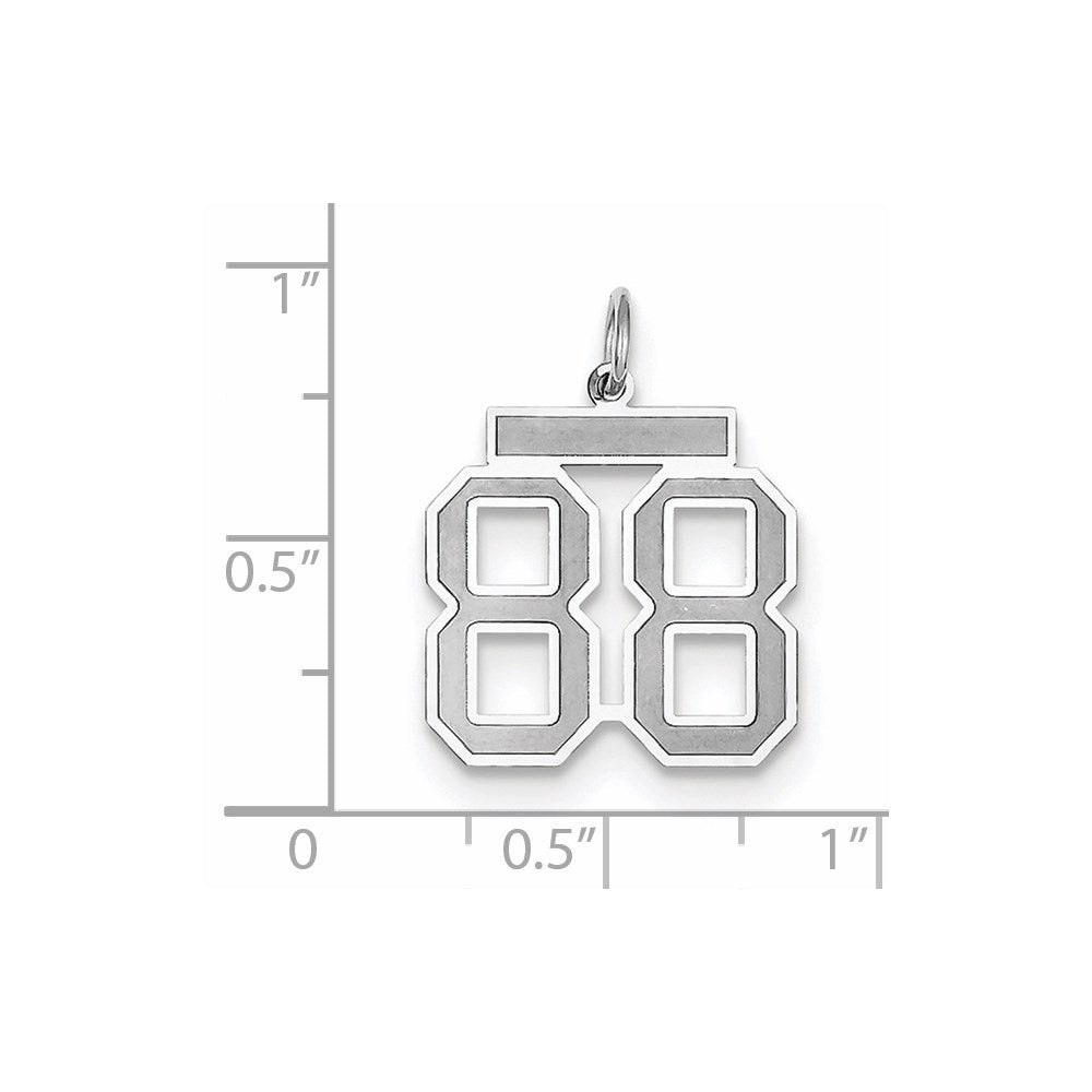 14kw Medium Satin Number 88 Charm