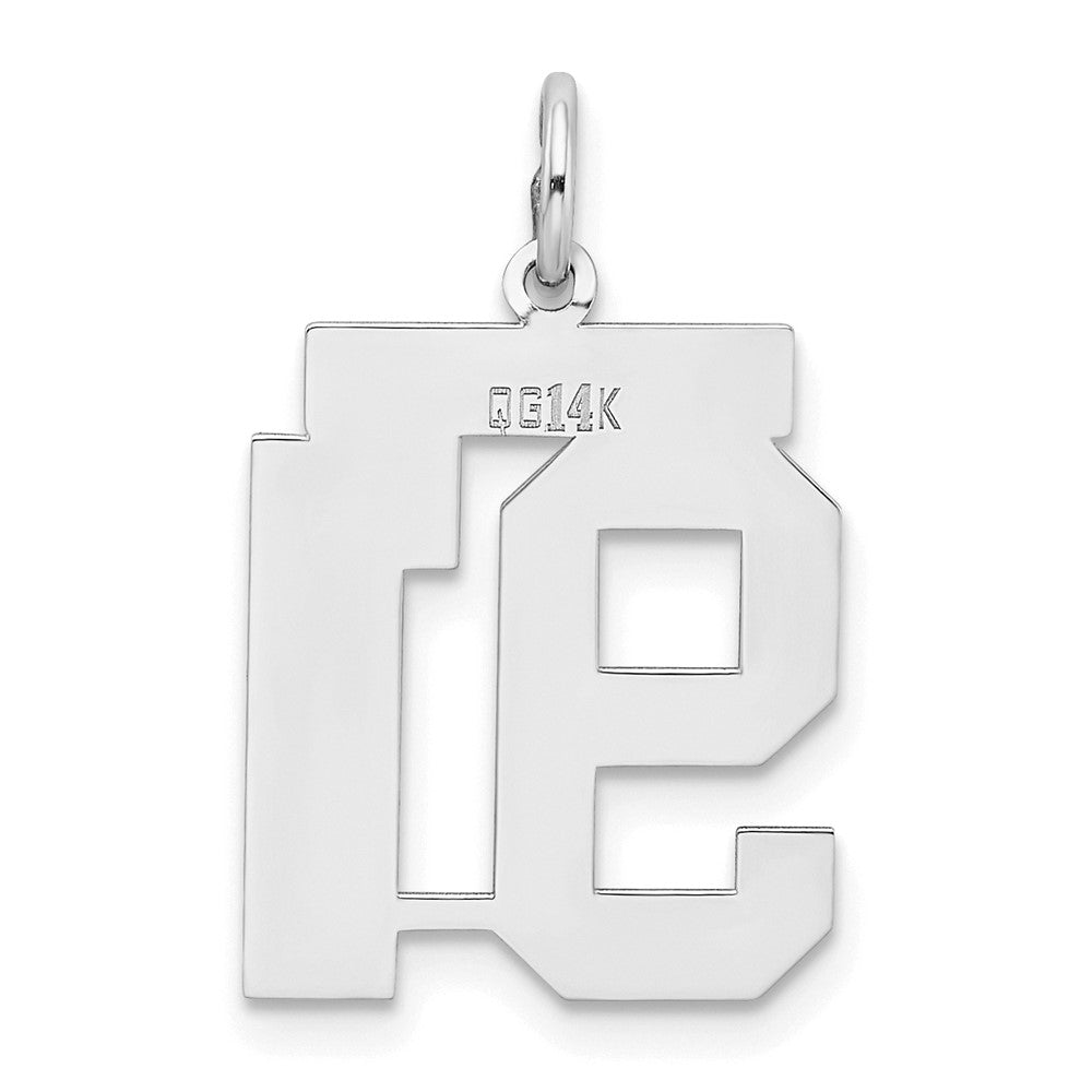 14kw Medium Satin Number 91 Charm