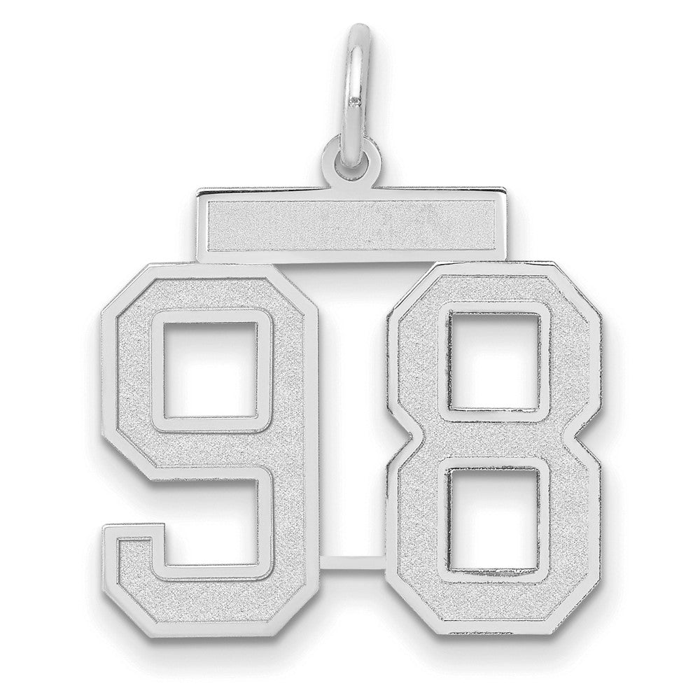 14kw Medium Satin Number 98 Charm