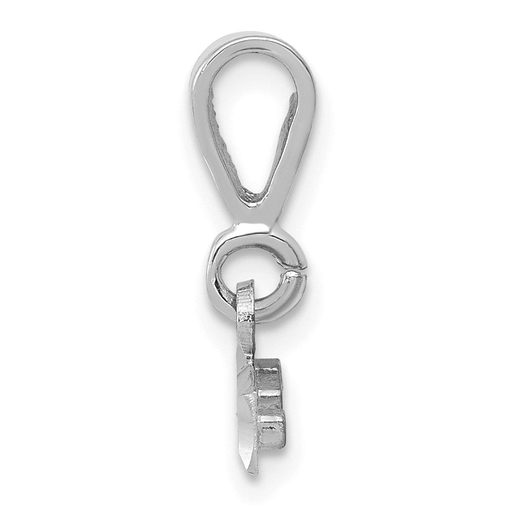 14kw Small Brushed Diamond-cut Number Top Charm