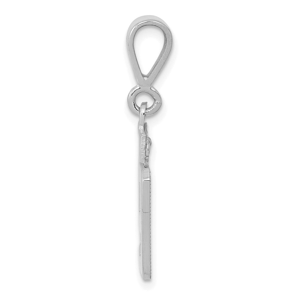 14kw Small Polished Number 49 Charm