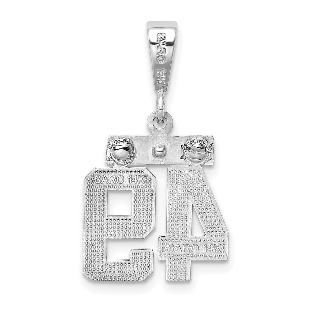 14kw Small Polished Number 49 Charm