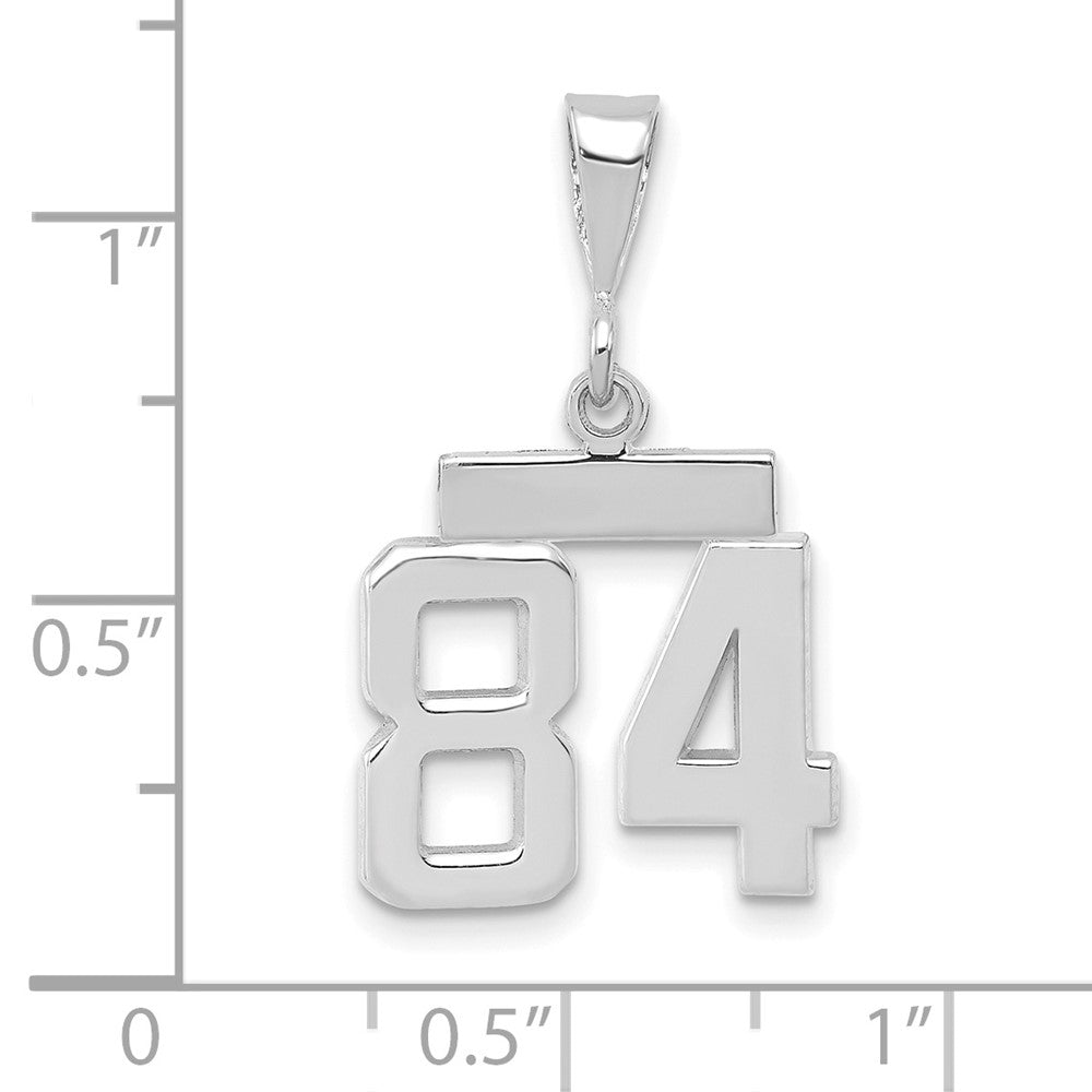 14kw Small Polished Number 84 Charm