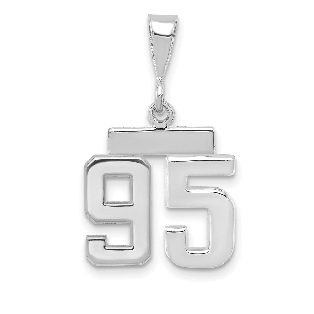 14kw Small Polished Number 95 Charm