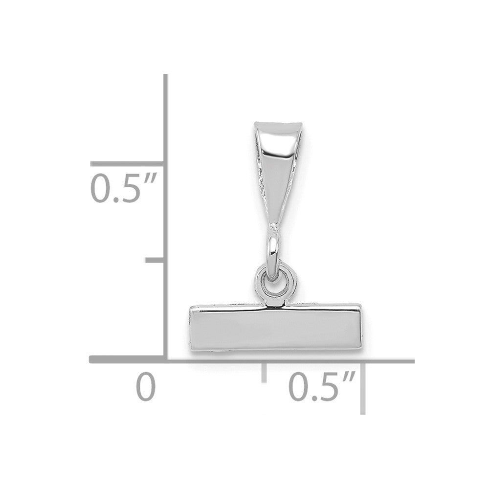 14kw Small Polished Top Charm