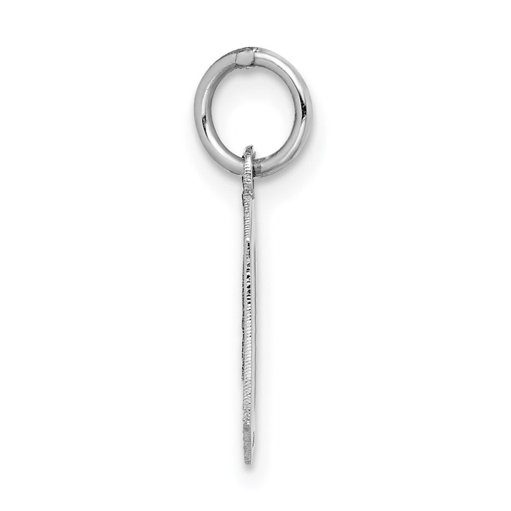 14kw Small Satin Number 0 Charm