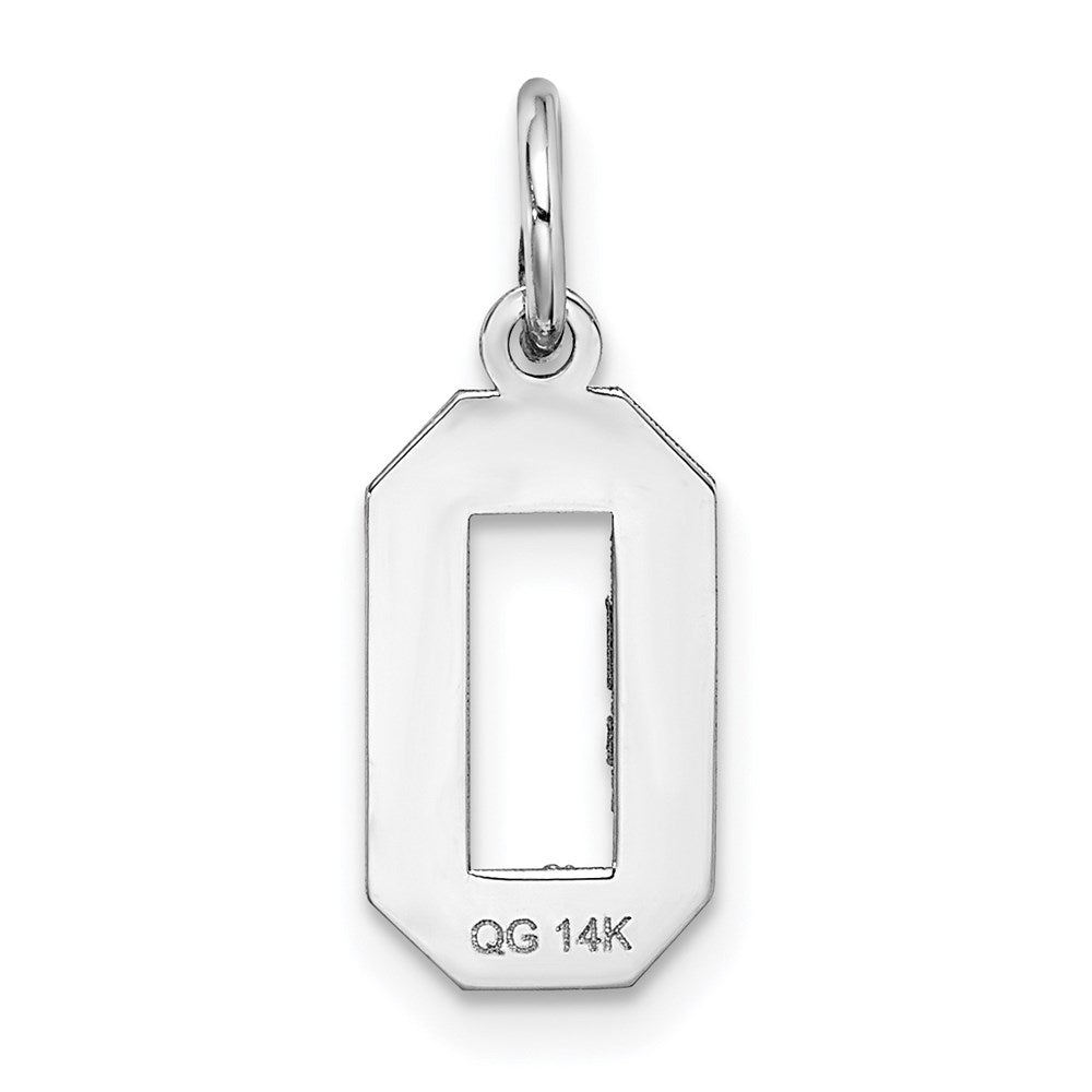 14kw Small Satin Number 0 Charm