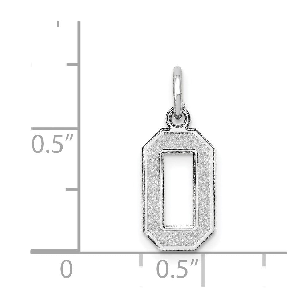 14kw Small Satin Number 0 Charm