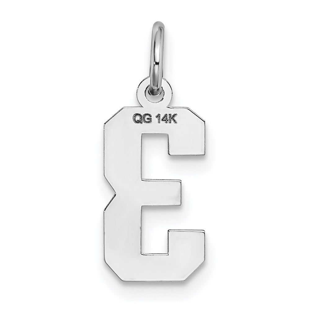 14kw Small Satin Number 3 Charm