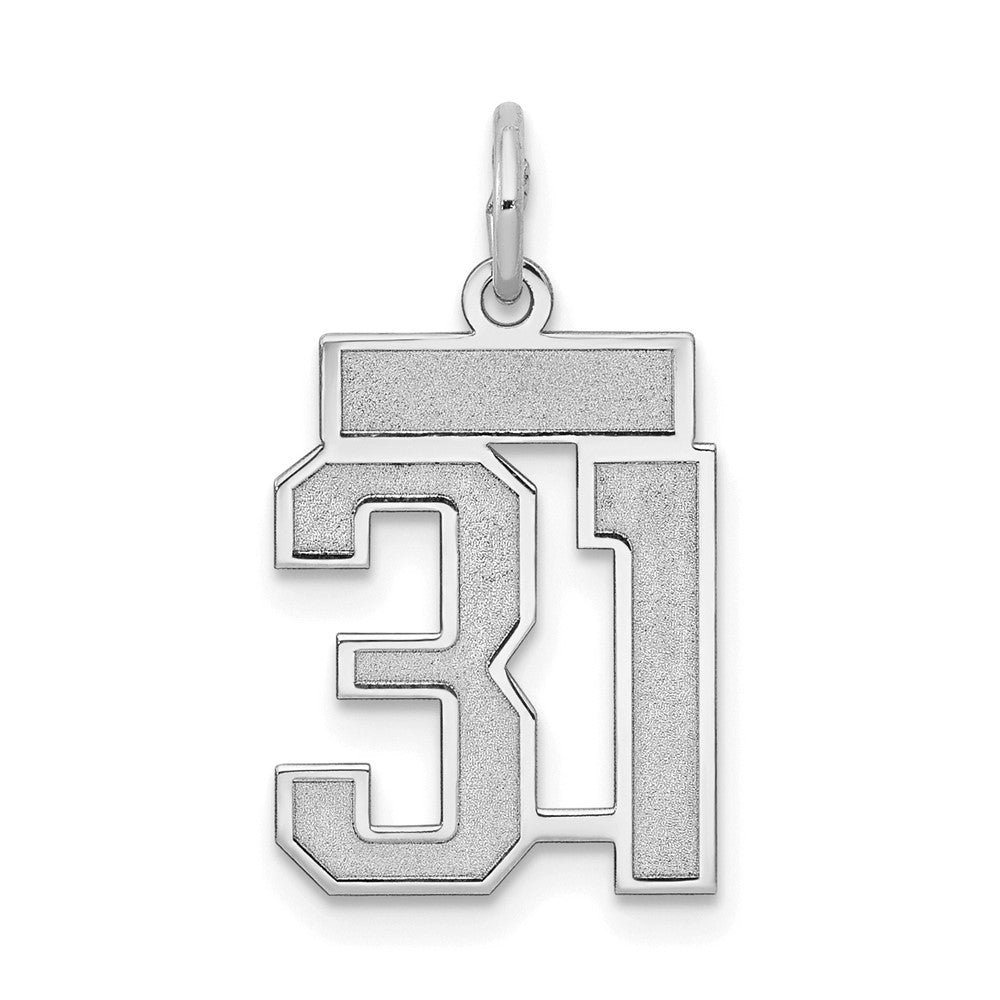 14kw Small Satin Number 31 Charm