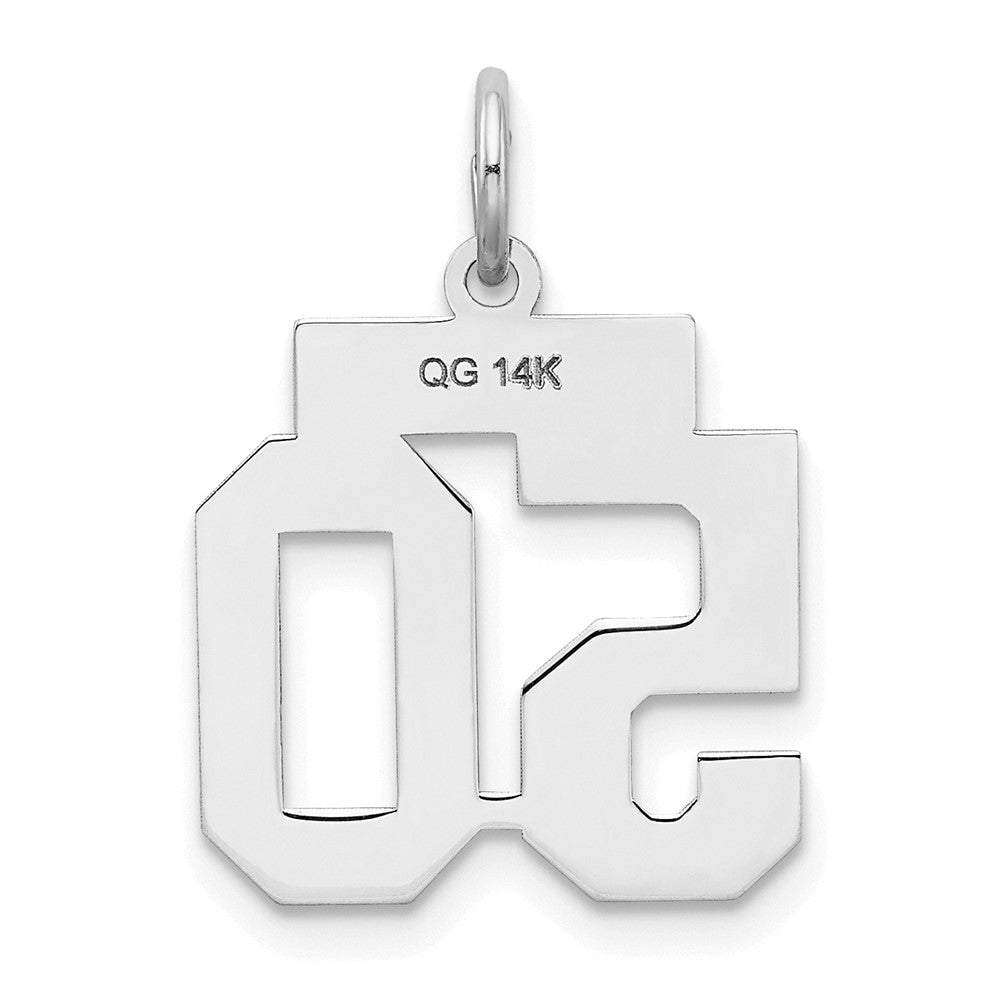 14kw Small Satin Number 50 Charm