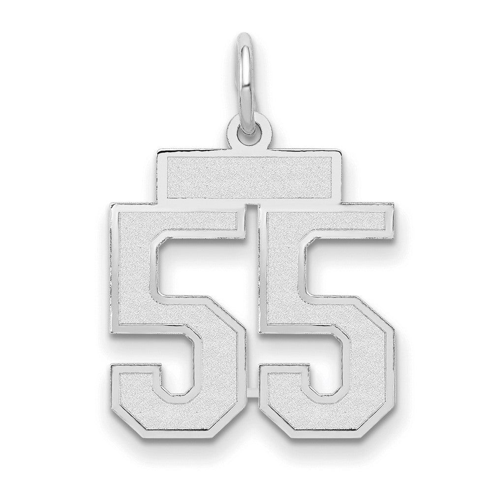 14kw Small Satin Number 55 Charm