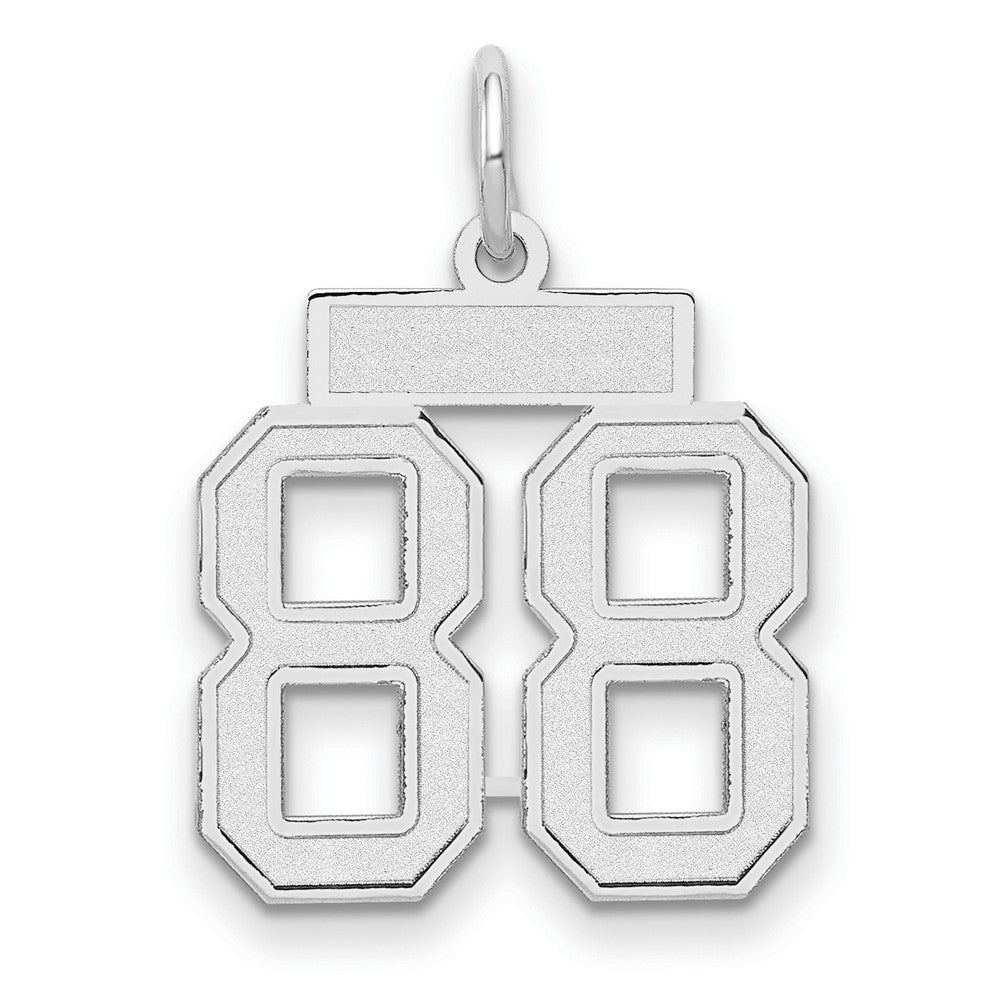 14kw Small Satin Number 88 Charm