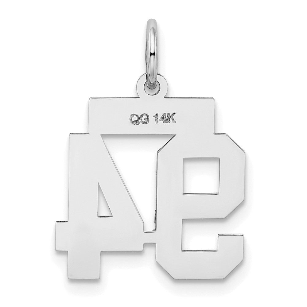 14kw Small Satin Number 94 Charm