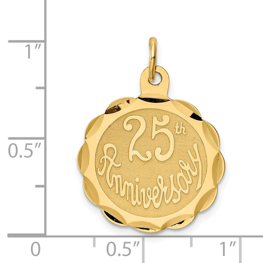 14k 25th ANNIVERSARY Disc Charm