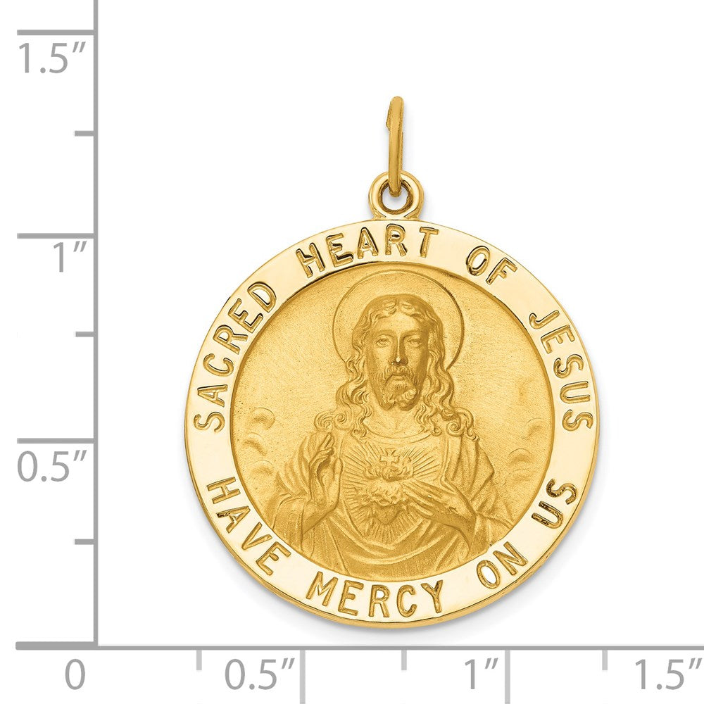 14k Sacred Heart of Jesus Medal Pendant
