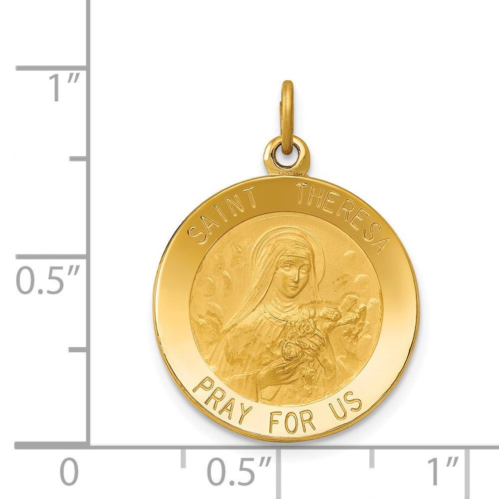 14k Saint Theresa Medal Charm