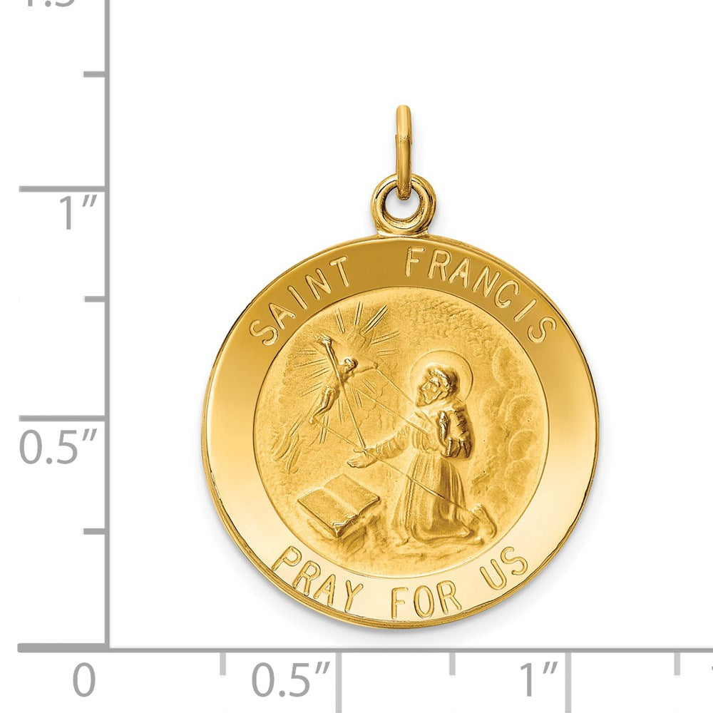 14k Saint Francis Medal Pendant