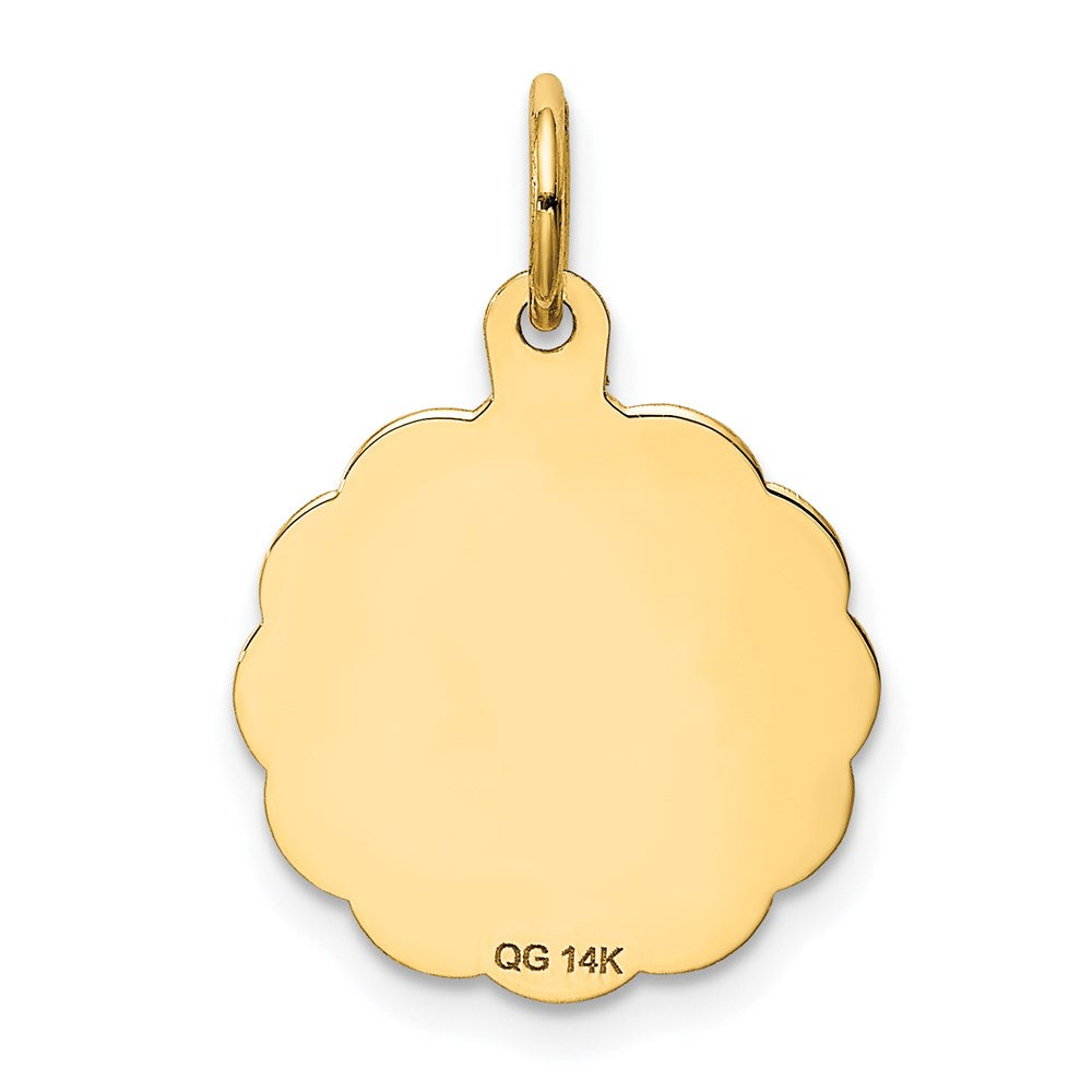 14k Merry Christmas Disc Charm