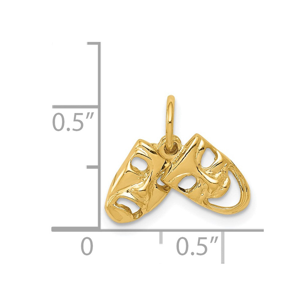 14k Comedy/Tragedy 2-Piece Charm