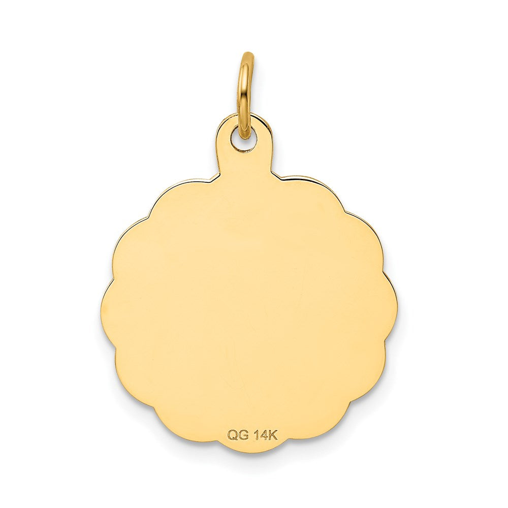14k Swimming Disc Charm