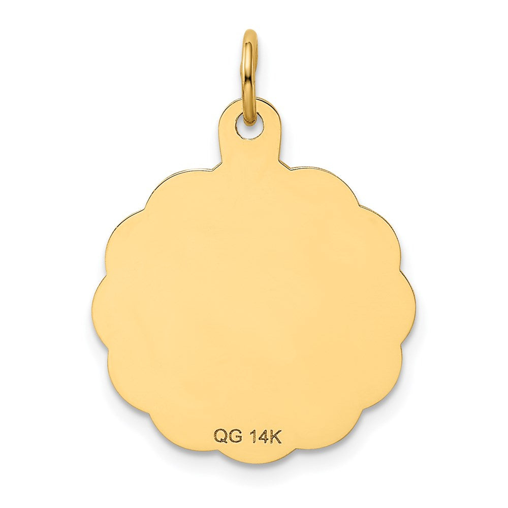 14k Baseball Disc Charm