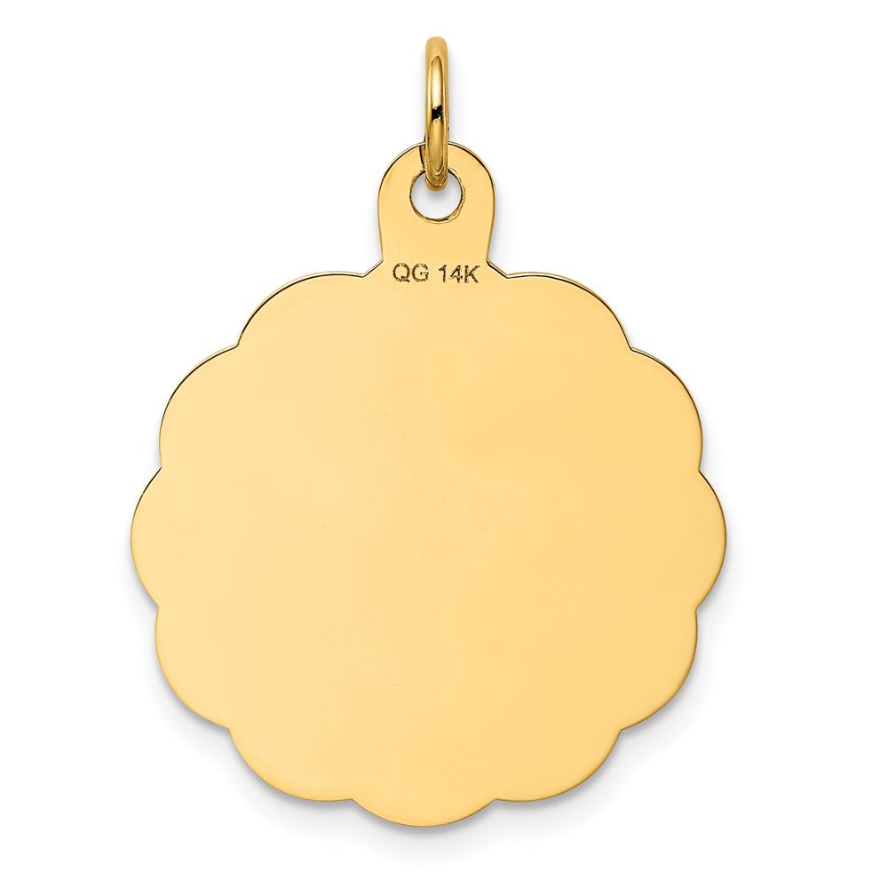 14K WEDDING BELLS Engraveable Disc Charm