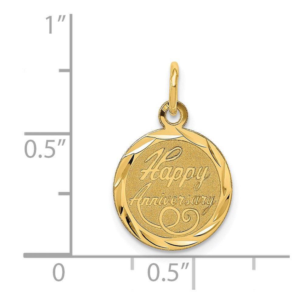 14K HAPPY ANNIVERSARY Charm