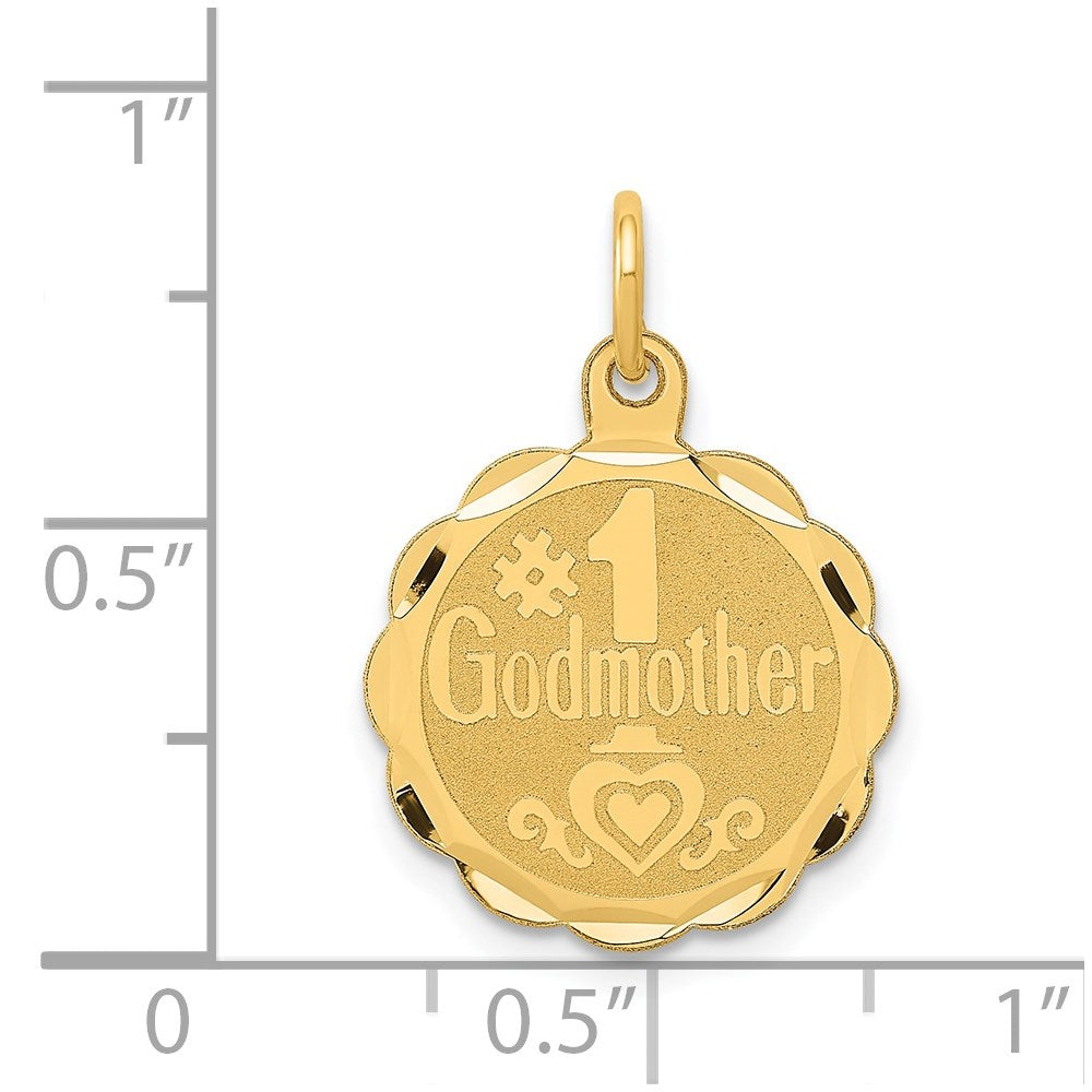 14K #1 GODMOTHER Charm