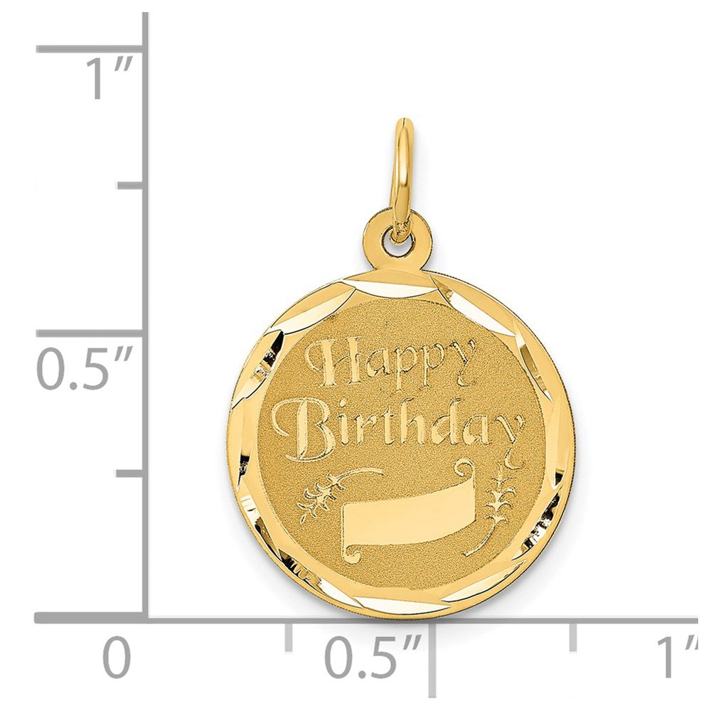 14K HAPPY BIRTHDAY Charm