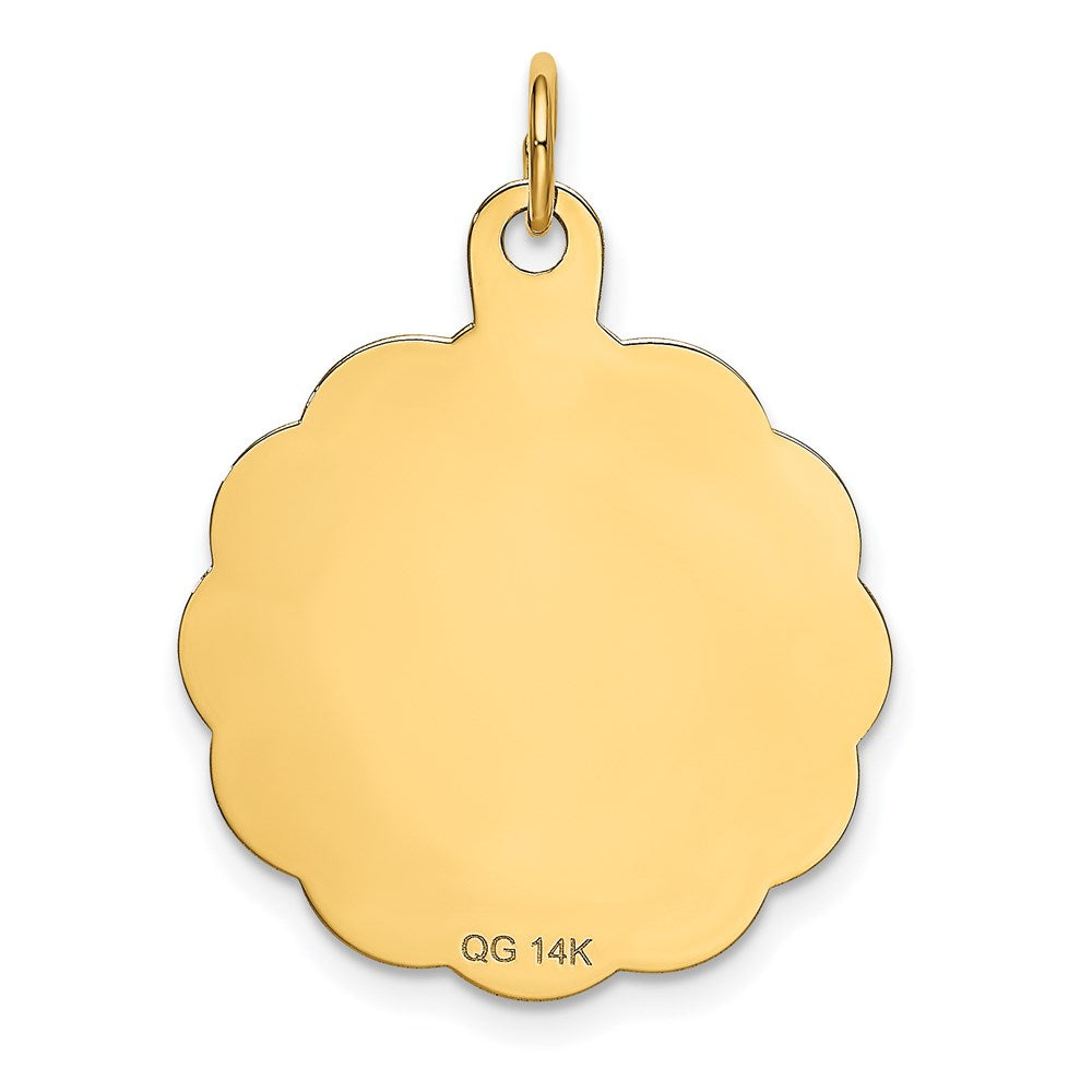 14k HAPPY BIRTHDAY Disc Pendant