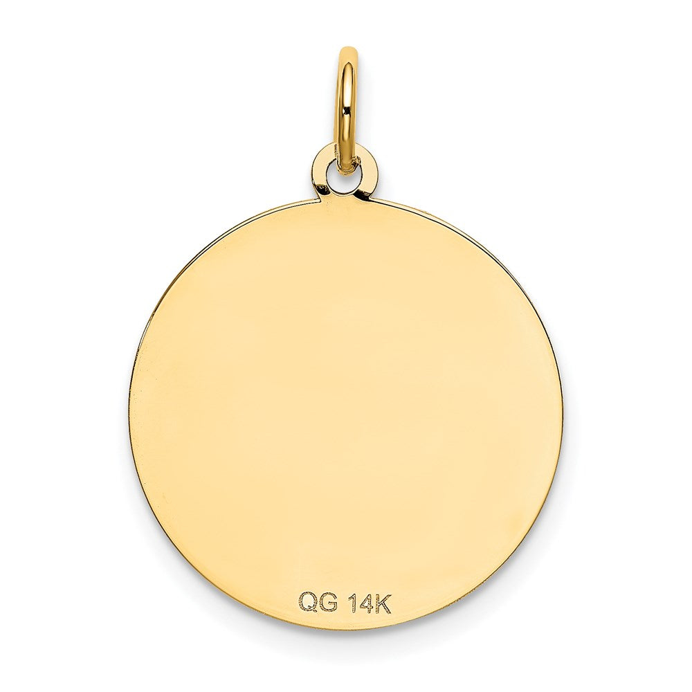 14k Shih Tzu Disc Charm