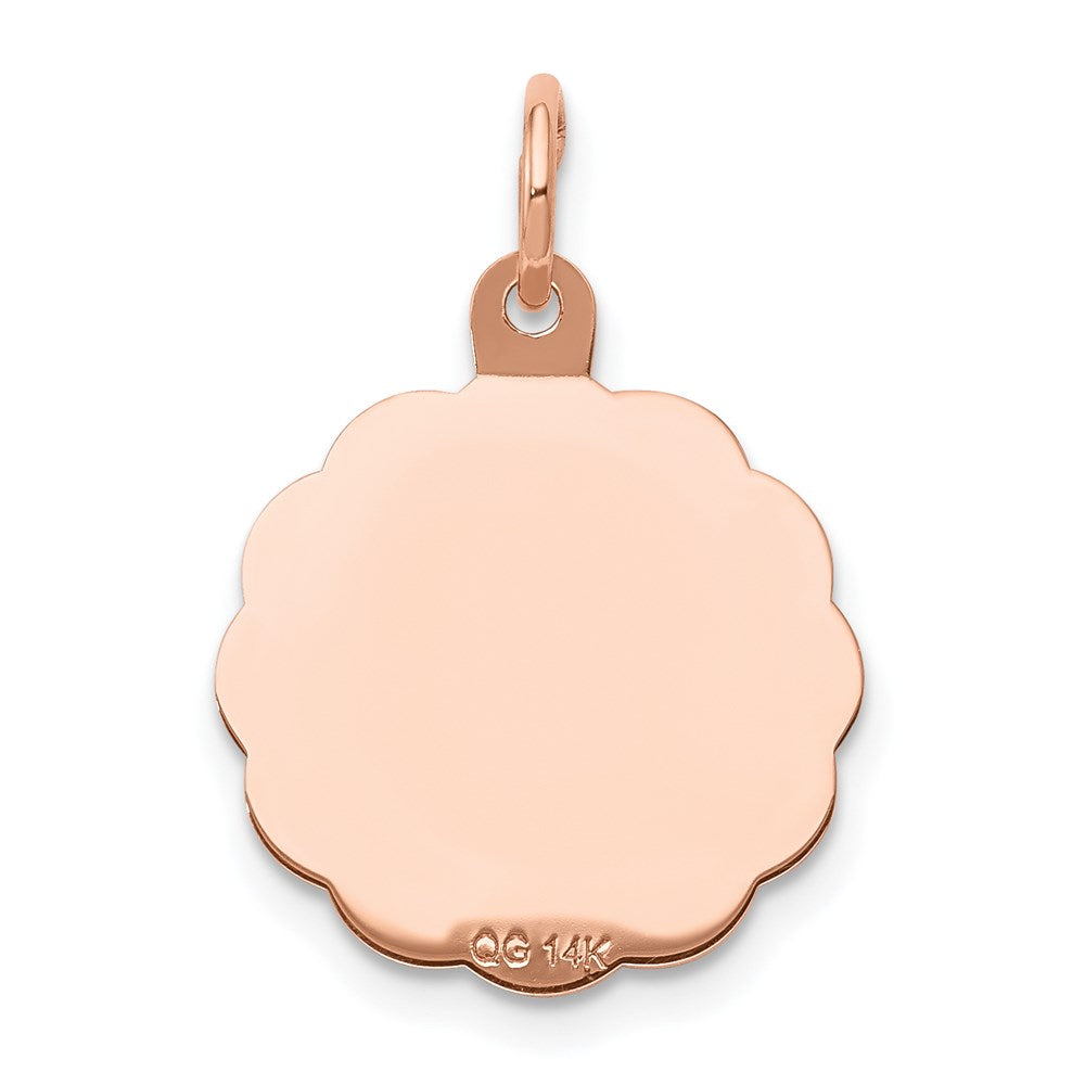 14k Rose Gold Baptism Charm