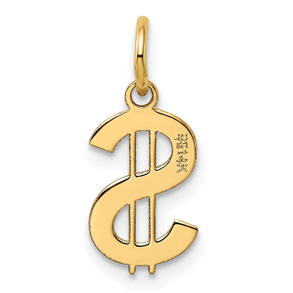 14k Polished Dollar Sign Charm