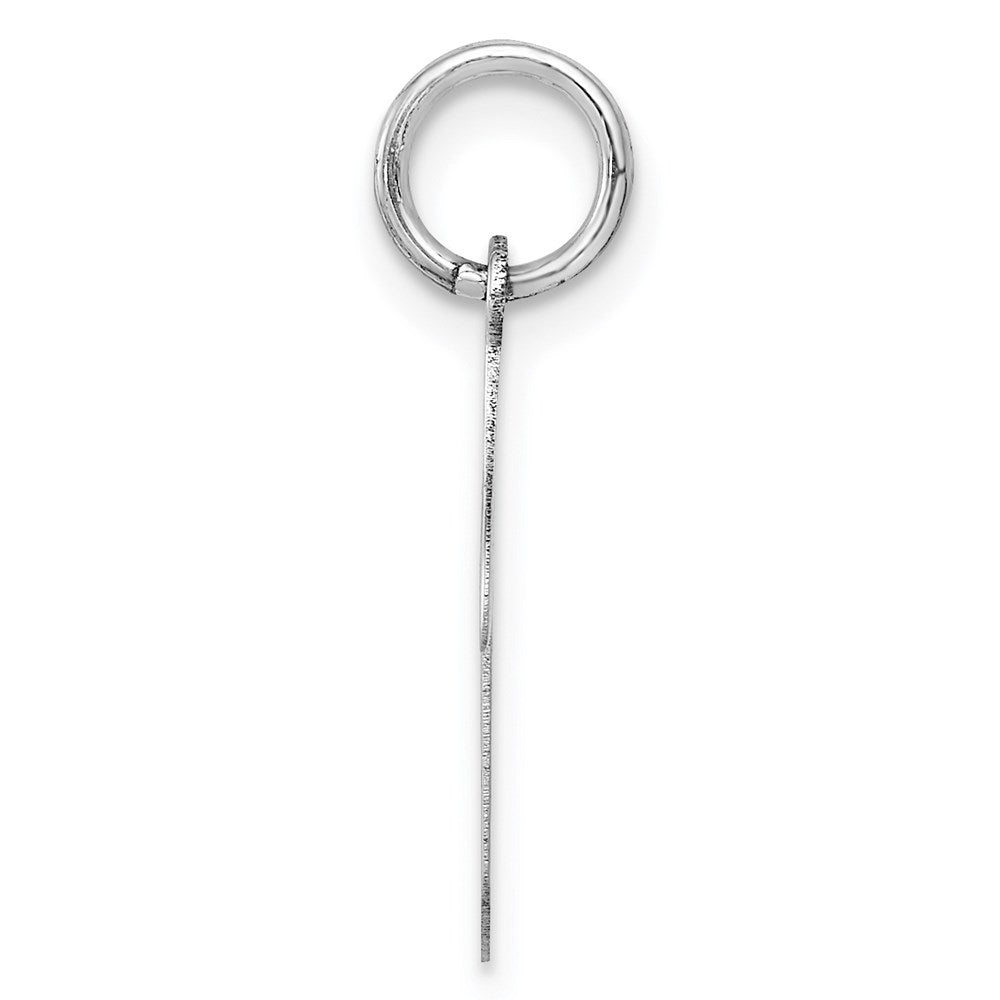 14k White Gold Polished Musical Note Charm