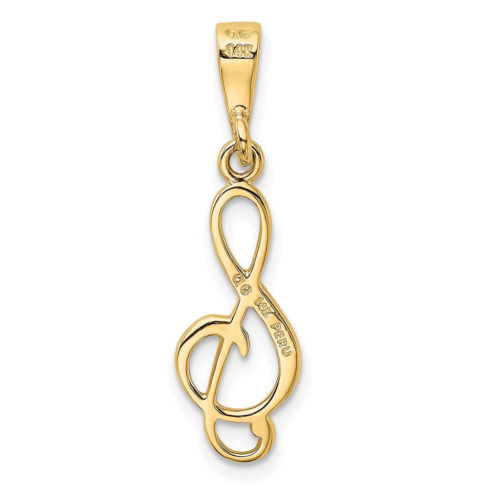 14k Treble Clef Charm