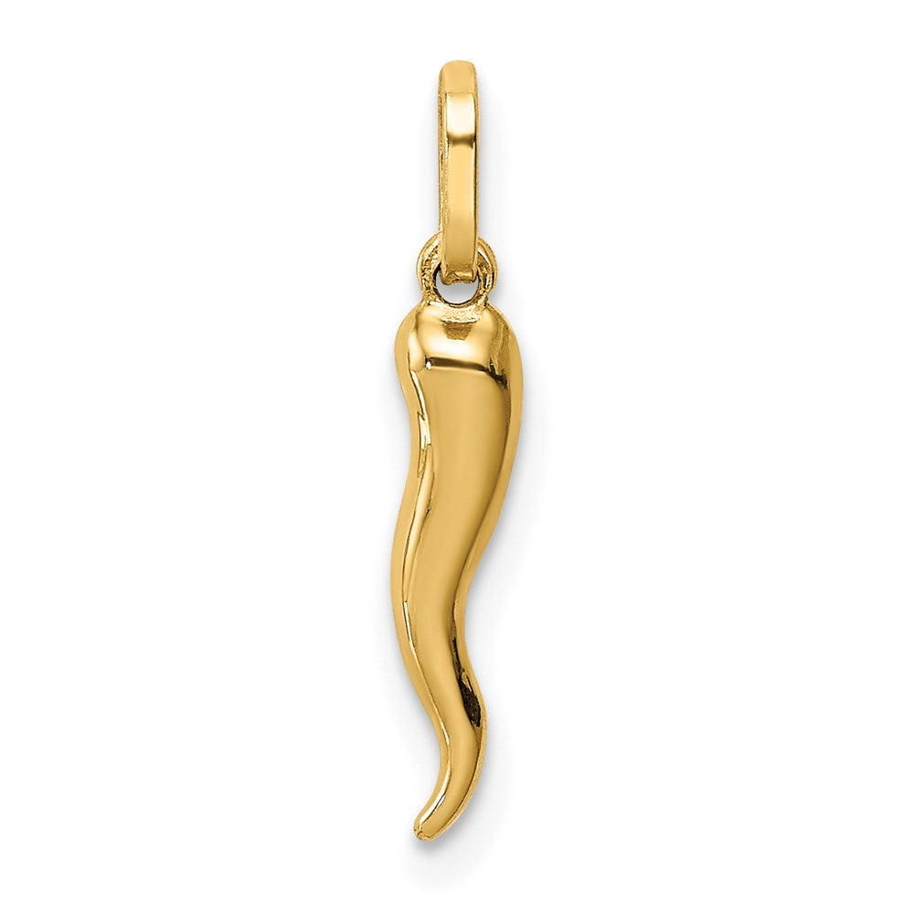 14k 3D Italian Horn Charm