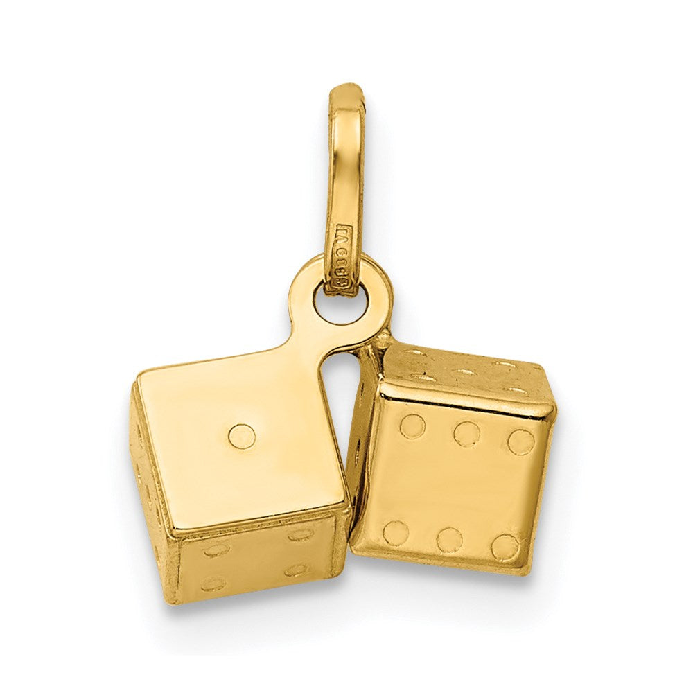 14k 3D Dice Charm