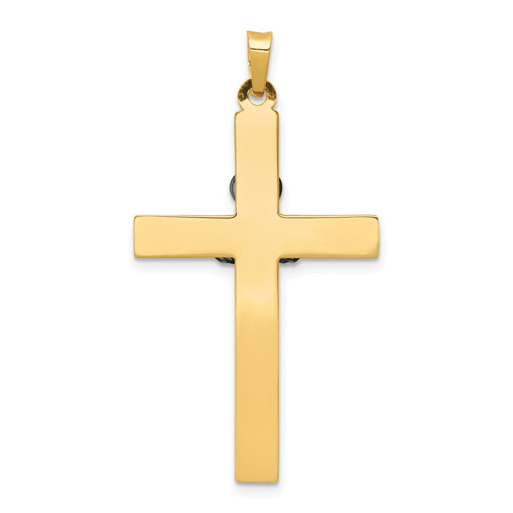 14k Two-tone Claddagh Cross Pendant