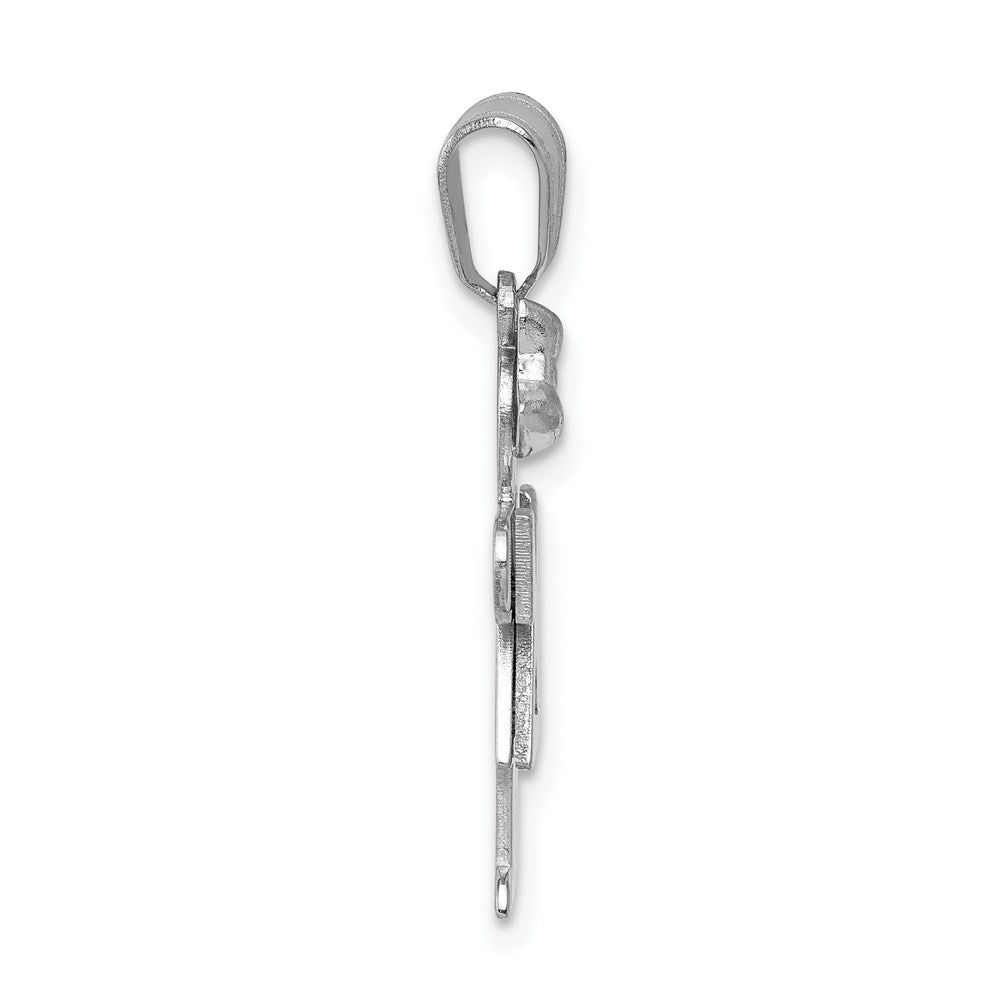14k White Gold VS Diamond Kid Pendant