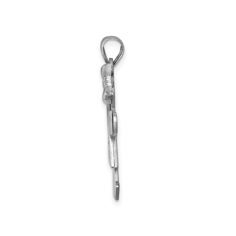 14k White Gold VS Diamond Kid Pendant