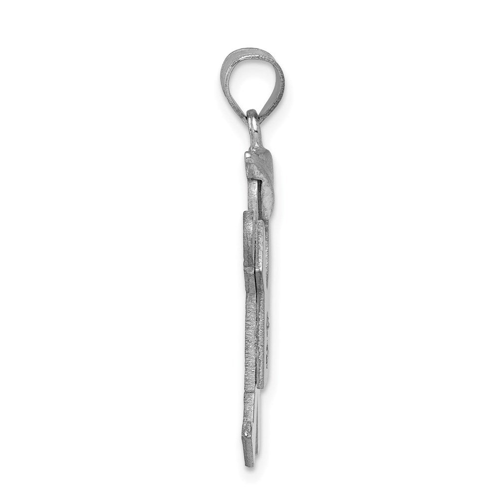 14k White Gold VS Diamond Kid Pendant