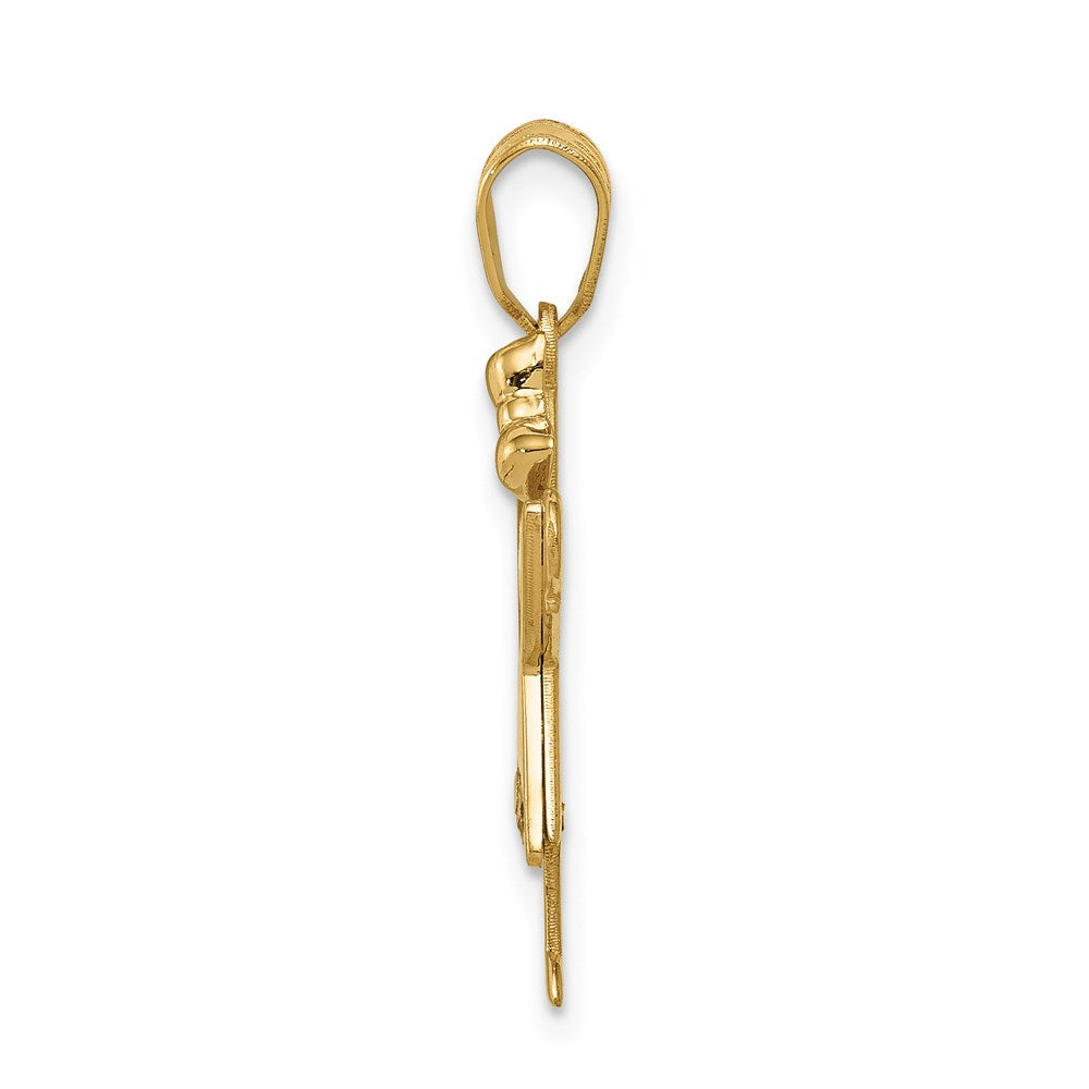 14k A Diamond Kid Pendant