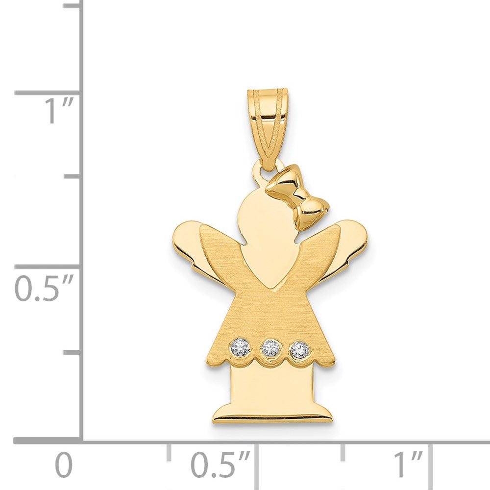 14k A Diamond Kid Pendant