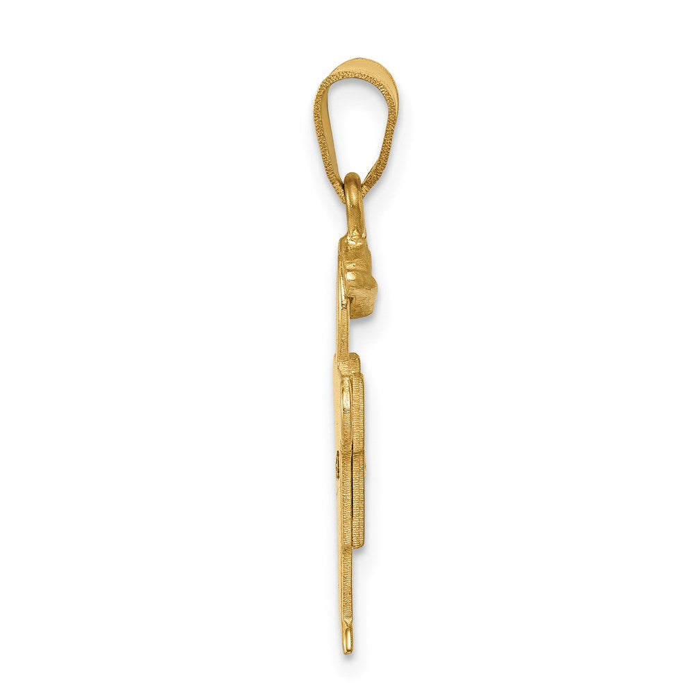 14k A Diamond Kid Pendant