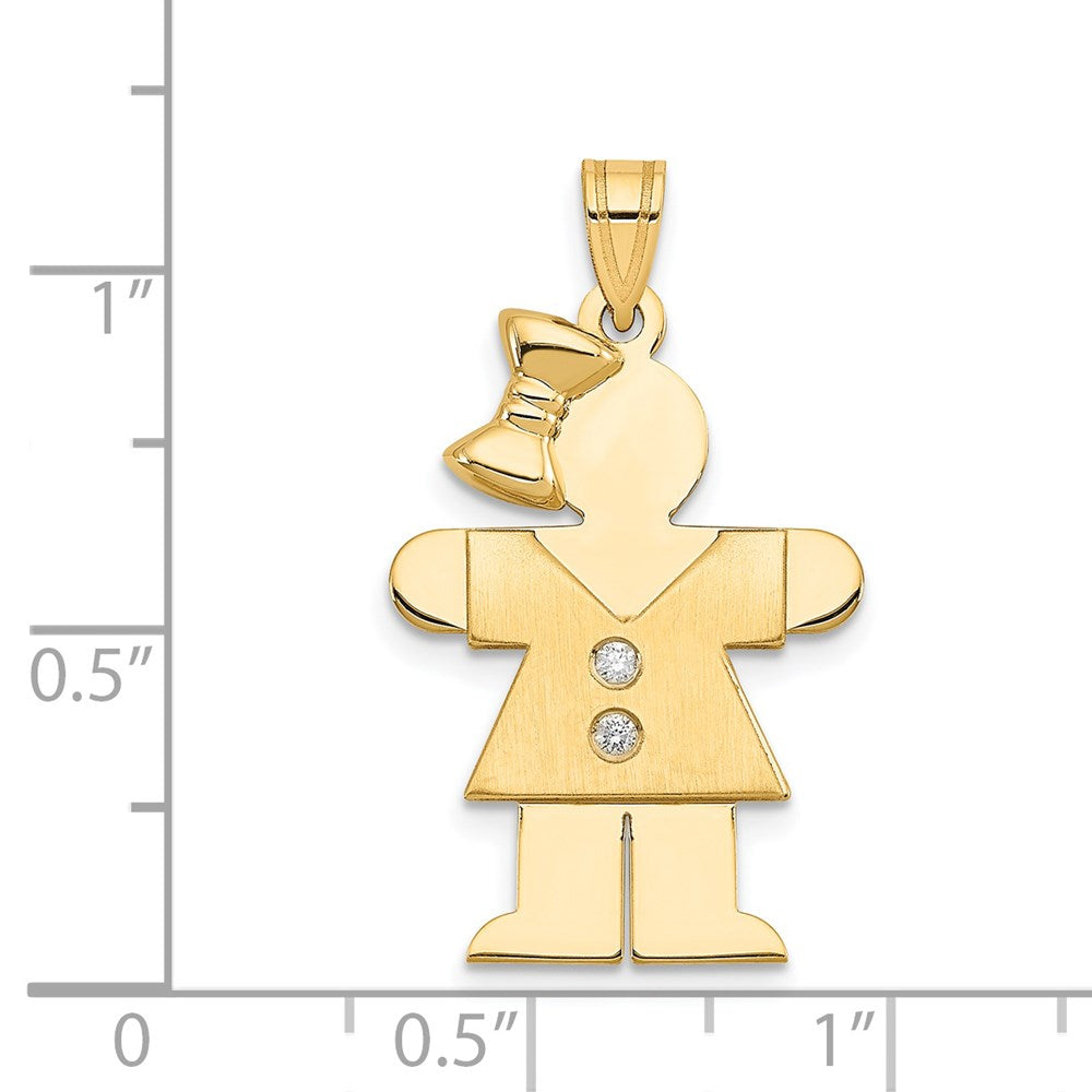 14k AAA Diamond Kid Pendant