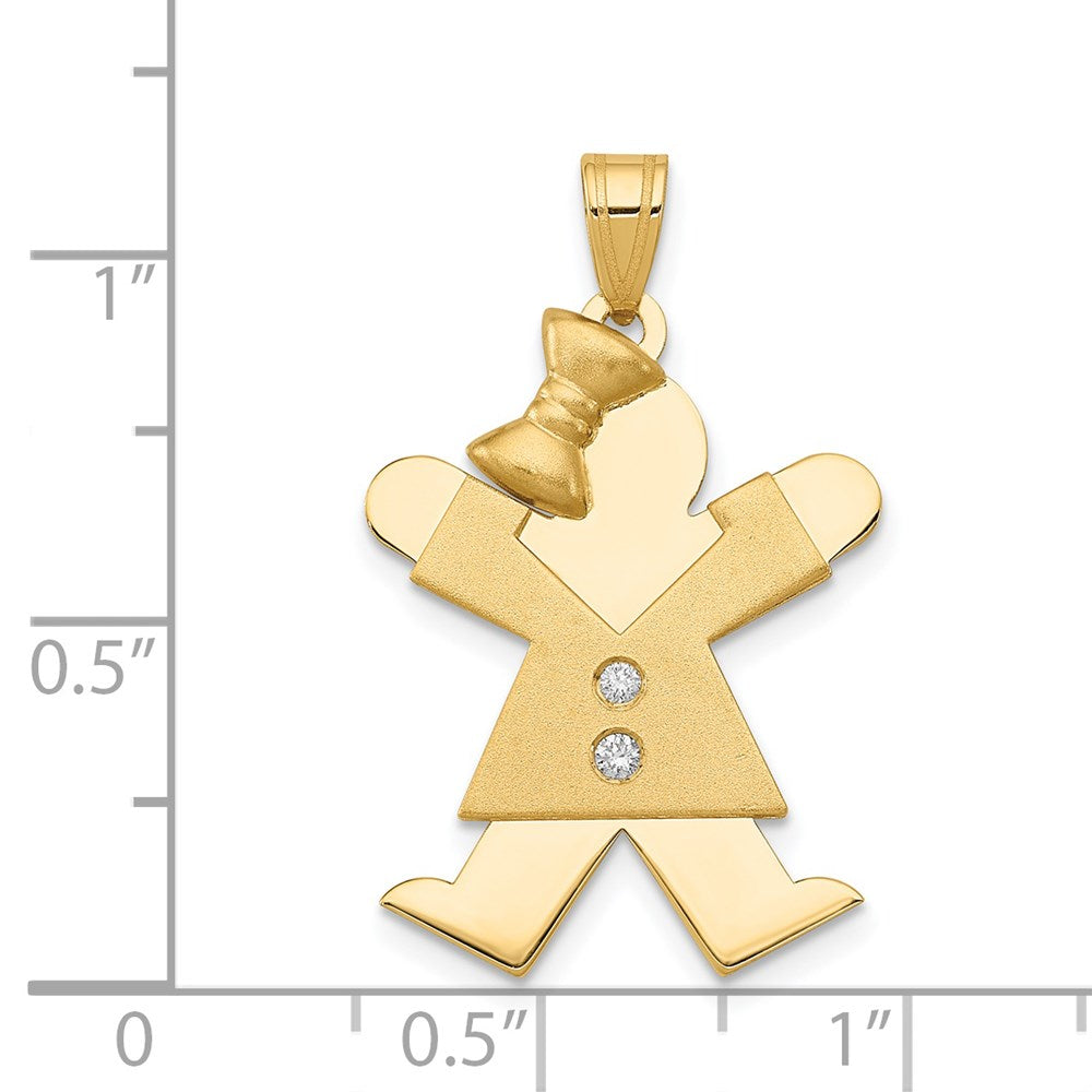 14k AAA Diamond Kid Pendant