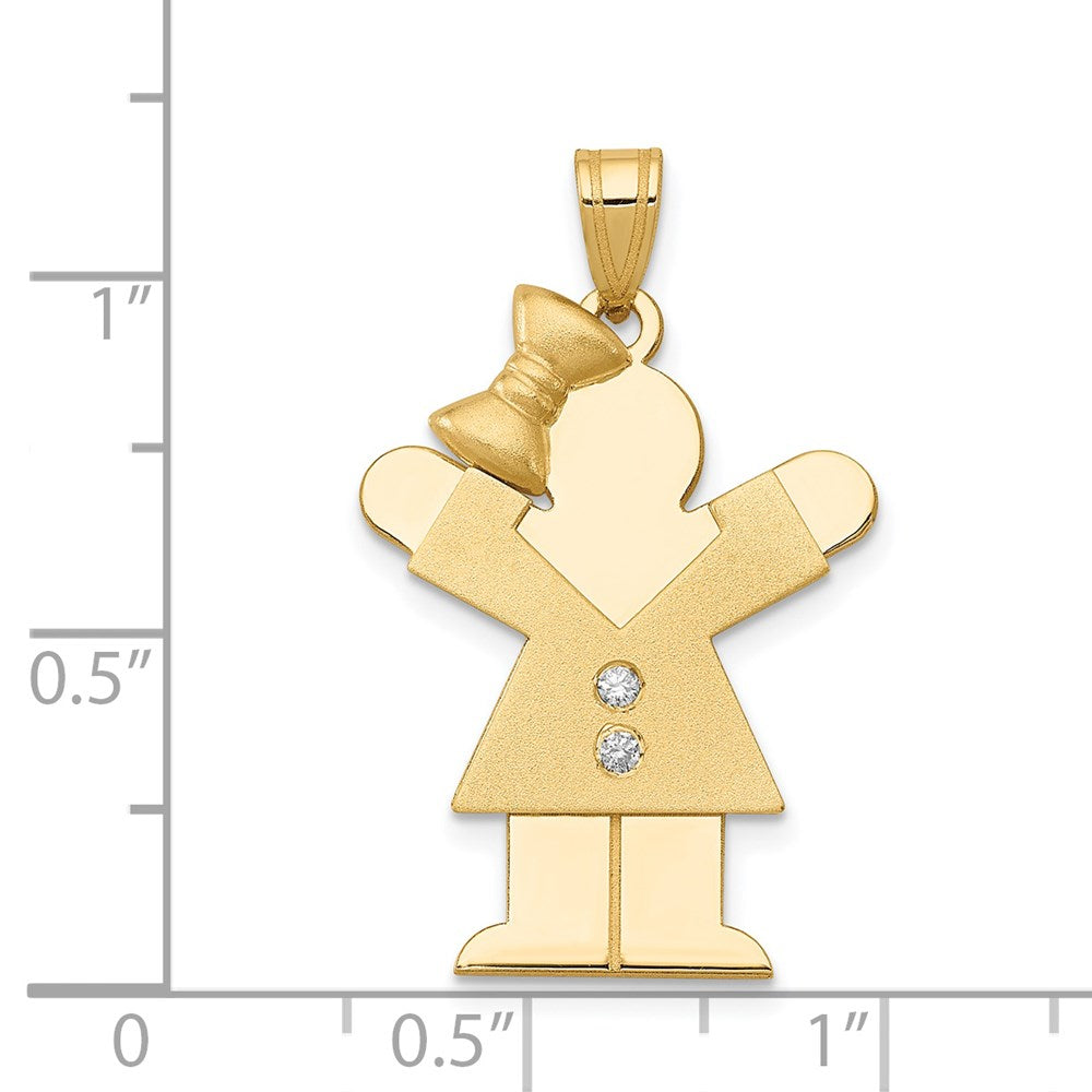 14k A Diamond Kid Pendant