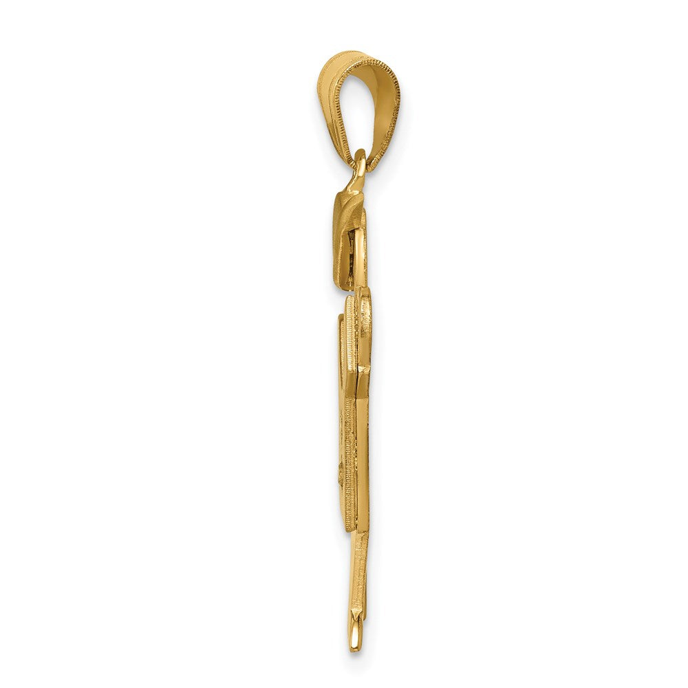 14k A Diamond Kid Pendant