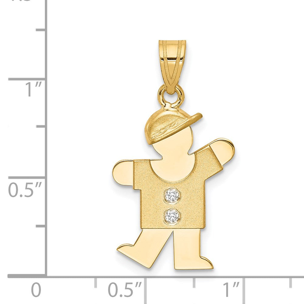 14k A Diamond Kid Pendant